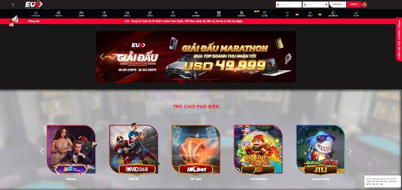 Danh sách nhà phát hành game casino online uy tín nhất tại sân chơi EU9 6 game casino online uy tín nhất tại sân chơi EU9