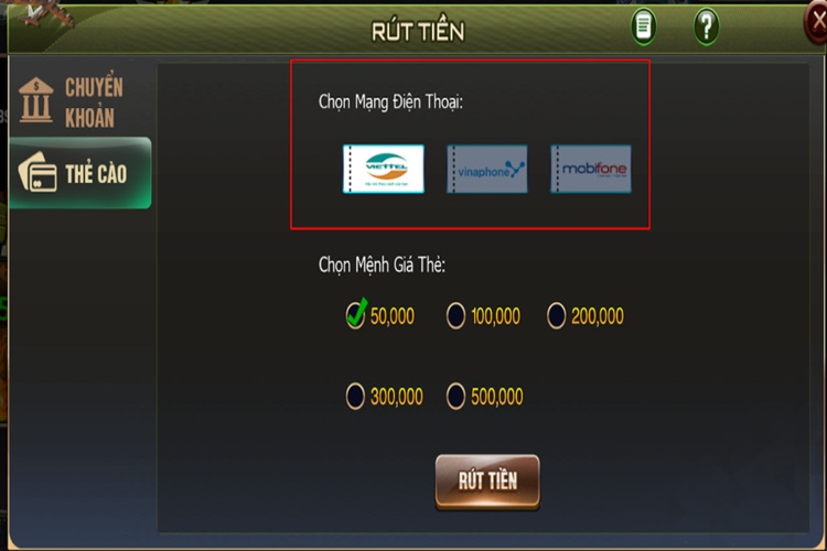 Rút Tiền B52 CLUB - Quy Trình Để Giao Dịch Thành Công Tại B52 Ytlc 5 Rút tiền bằng thẻ cào