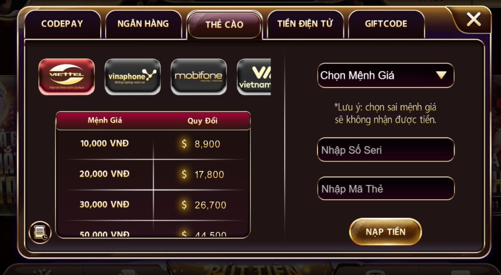 Top 5 Phương Thức Nạp Tiền Sunwin Phổ Biến Nhất 8 Nạp tiền sunwin thẻ cào